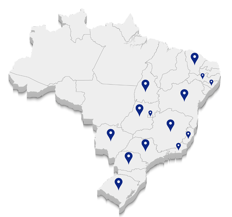 Mapa de Regiões Atendidas